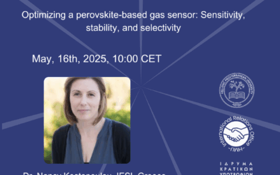 ATHENA TALKS: “Optimizing a perovskite-based gas sensor: Sensitivity, stability, and selectivity”, 16th of May 2025