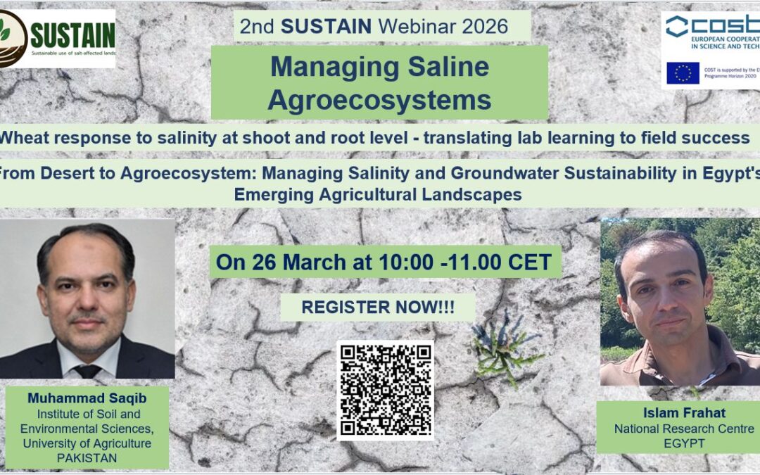 2nd SUSTAIN COST Action Webinar on Food and fodder on saline soil