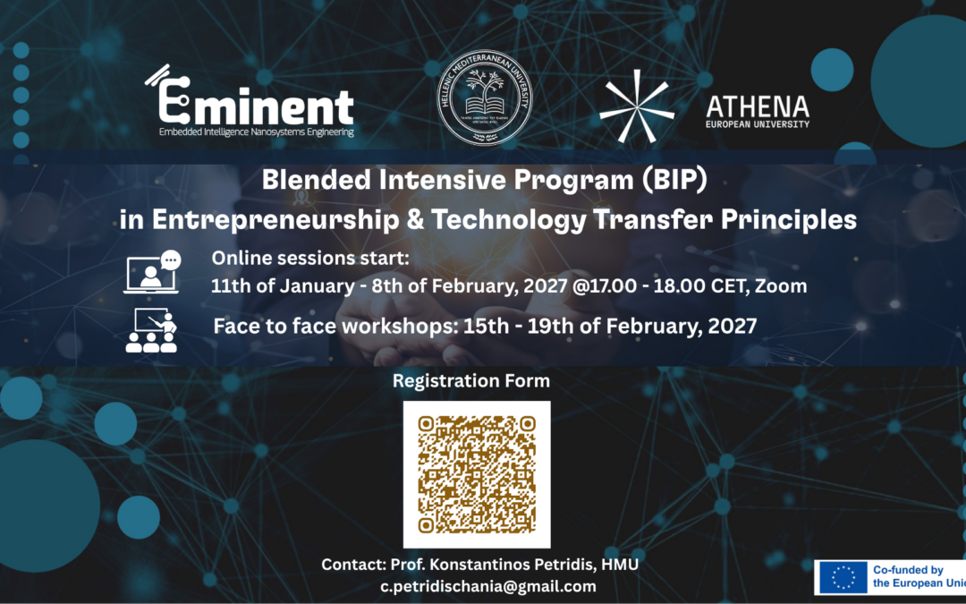 Blended Intensive Program (BIP) in Entrepreneurship & Technology Transfer Principles