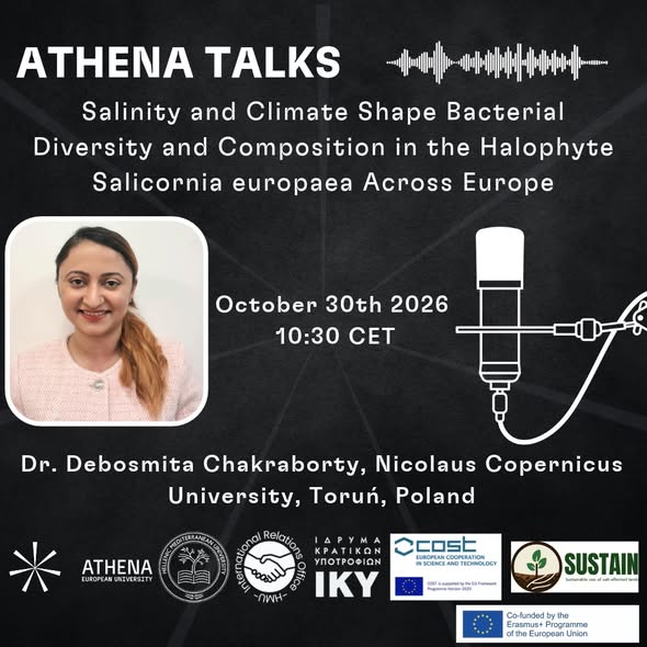 ATHENA Talks poster, Debosmita Chakraborty