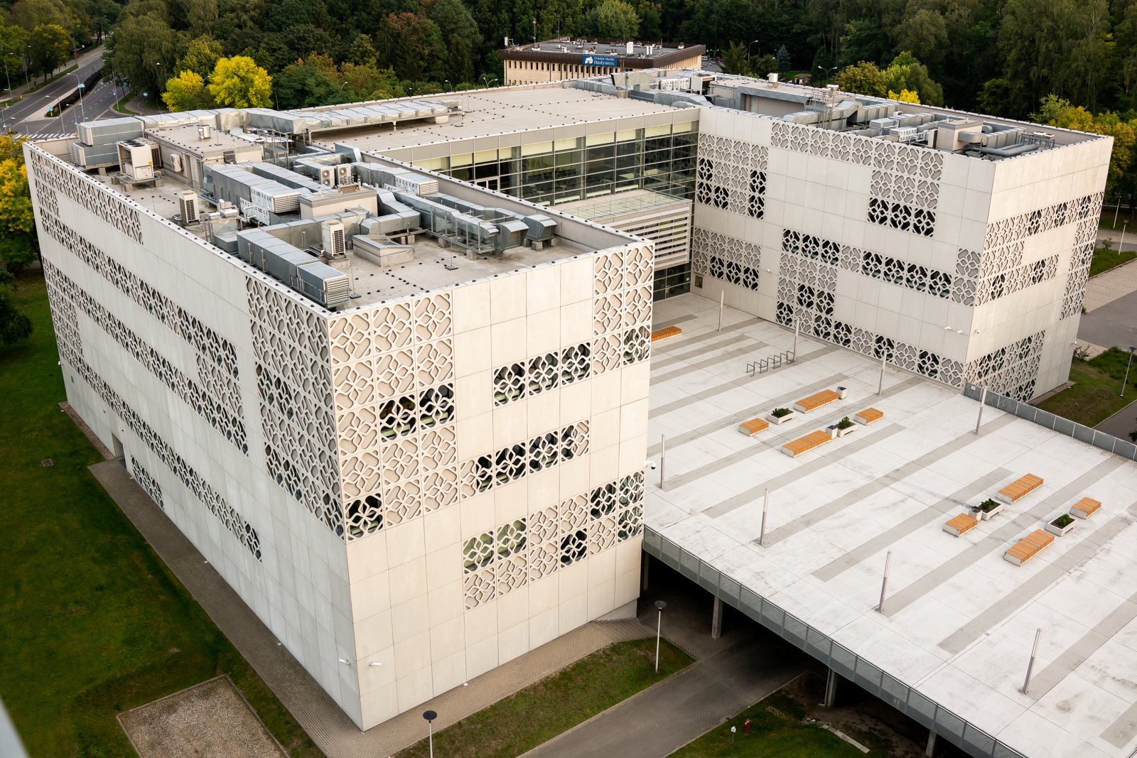 Campus of Bialystok University of Technology, Poland, seen from above