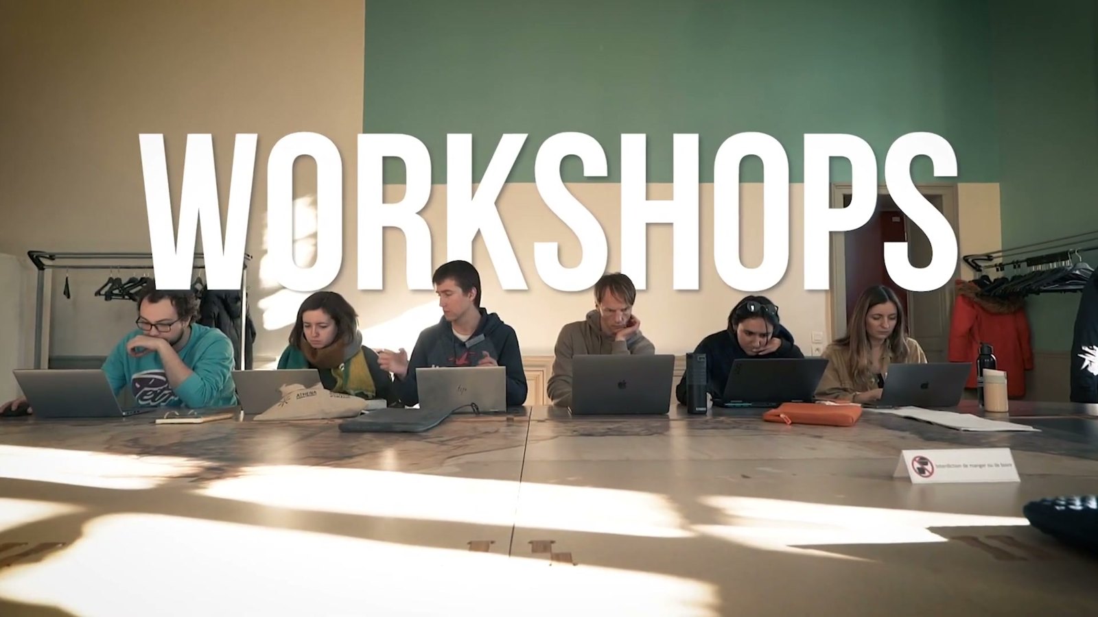 Students working on laptops during a workshop of the Blended Intensive Programme at the University of Orléans