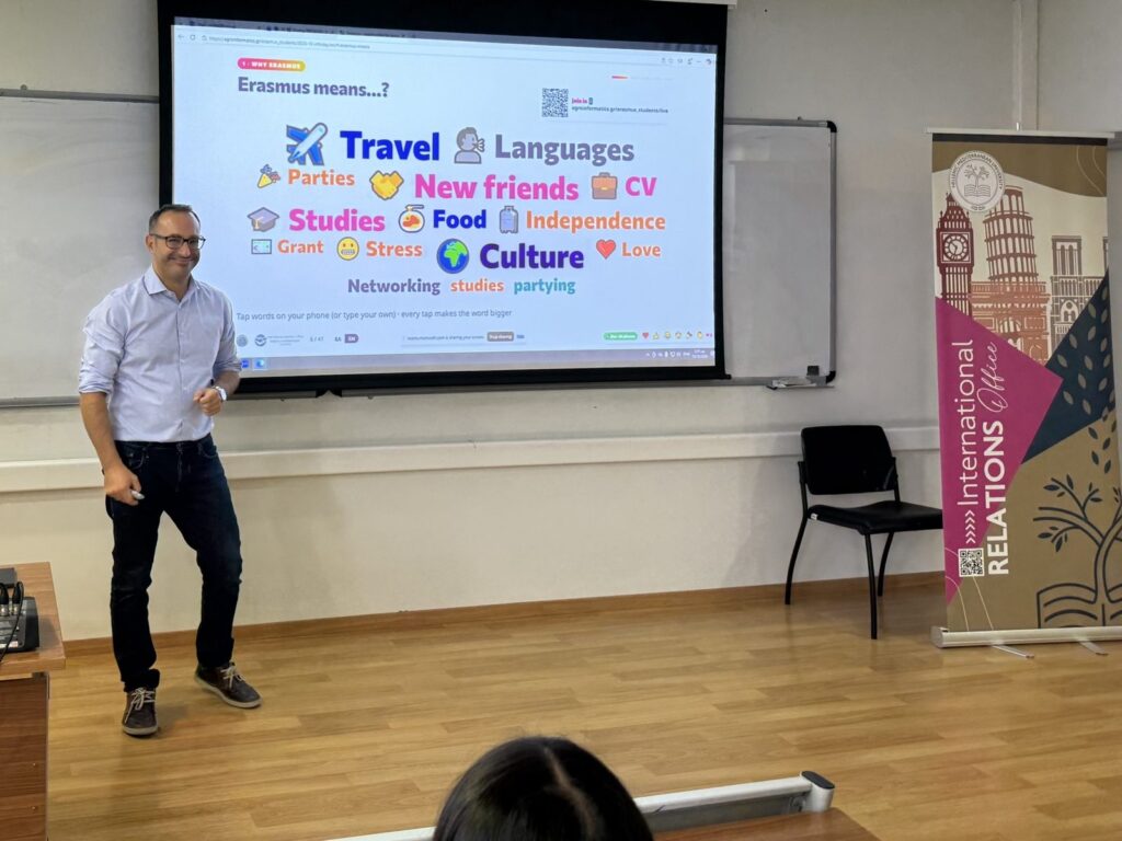 Presentation of Erasmus+ opportunities for students: travel, languages, studies, new friends and culture