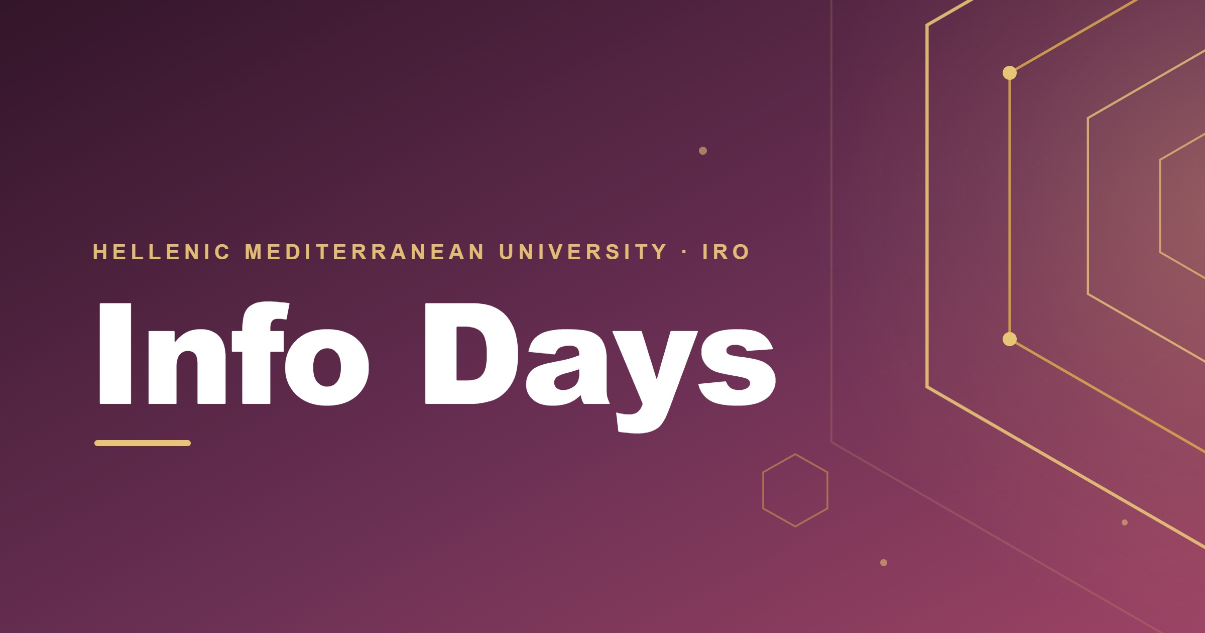 Info Days geometric banner